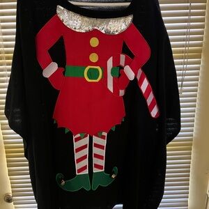 Holiday Elf Tunic with Red and Green Details
